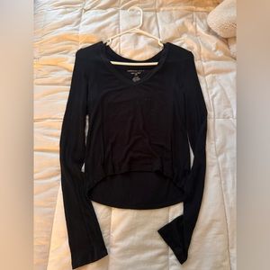 Basic black ripped American Eagle long sleeve.